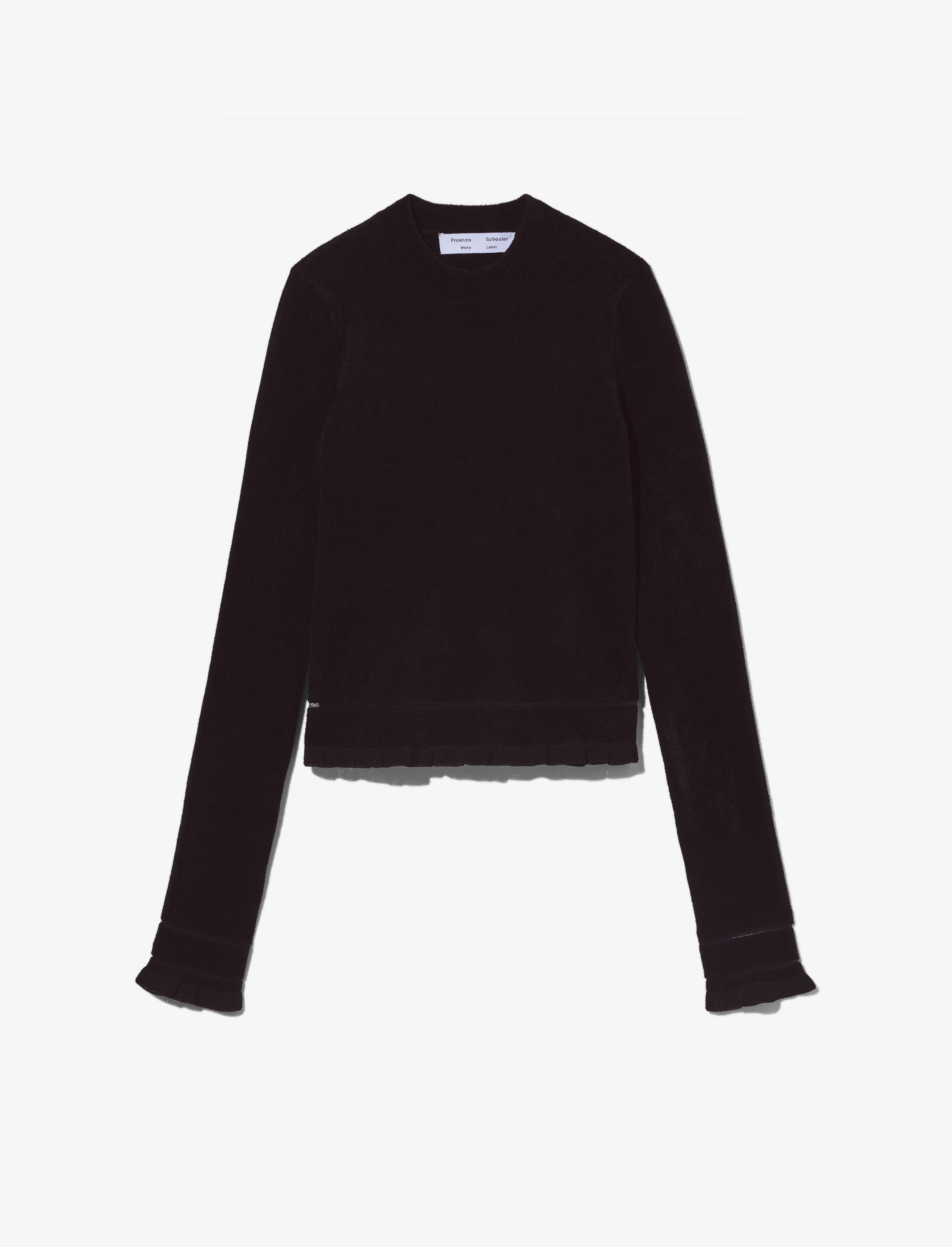 Cropped Turtleneck Chenille Sweater – Proenza Schouler