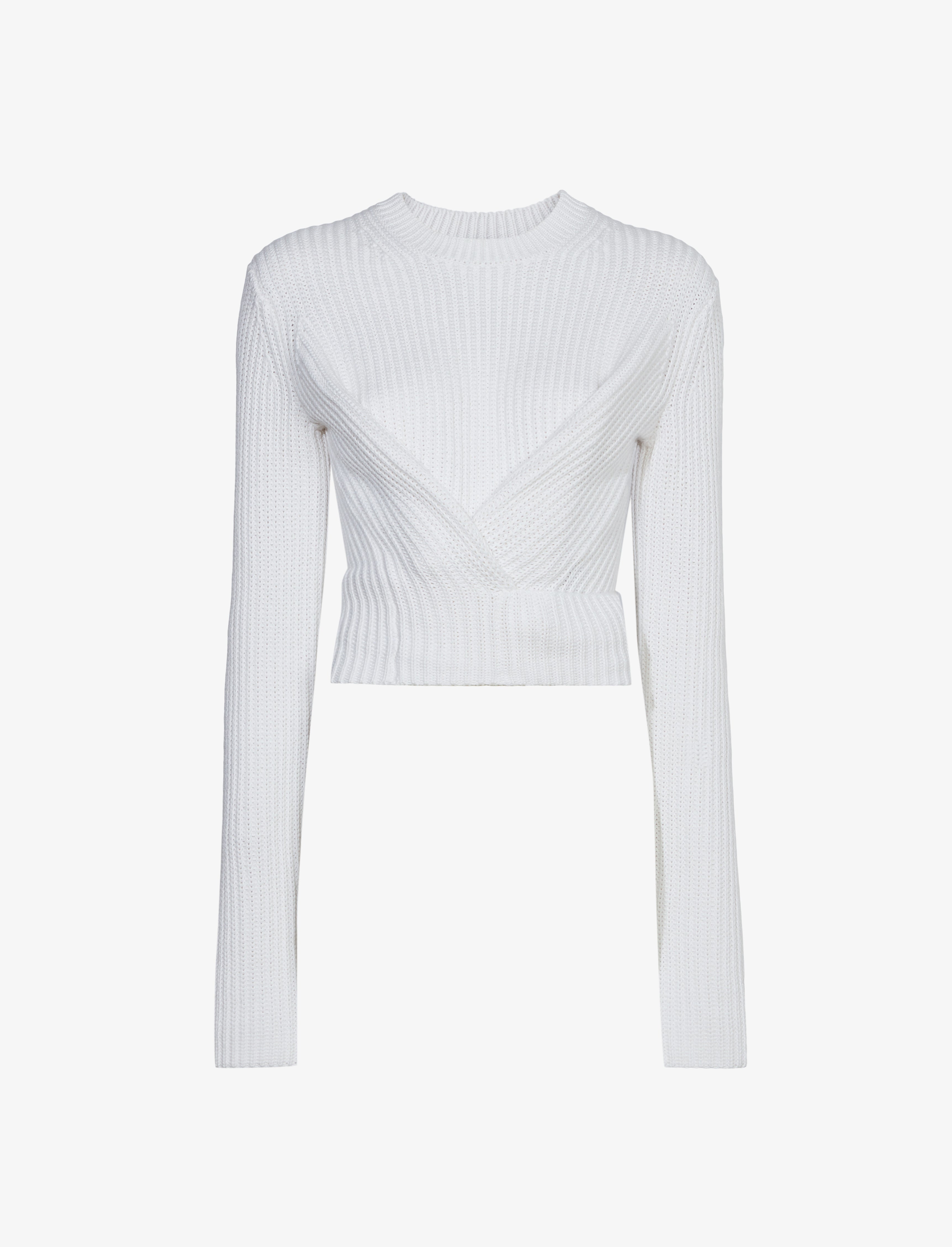 Ribbed Cotton Wrap Sweater – Proenza Schouler