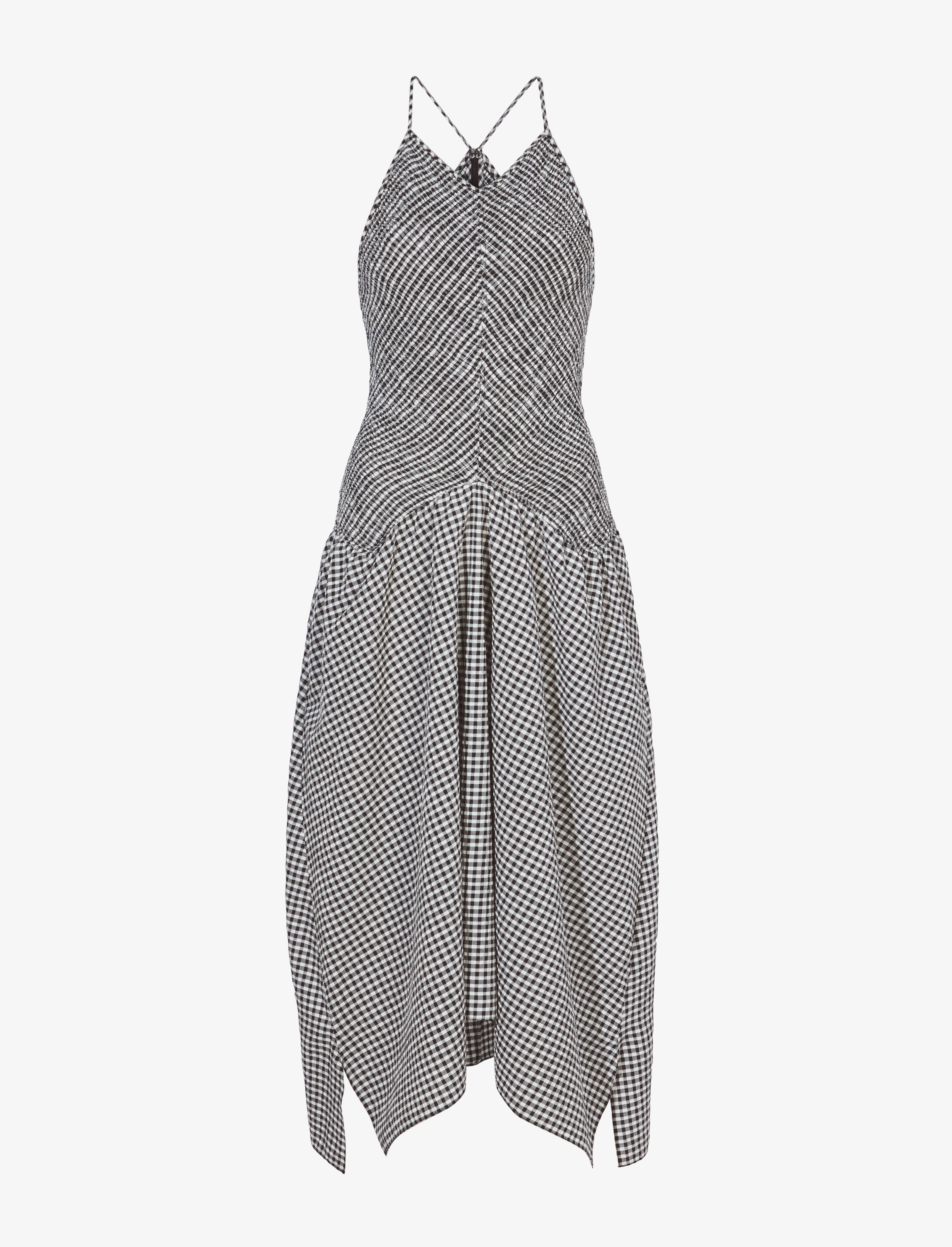 Gingham Seersucker Smocked Dress – Proenza Schouler