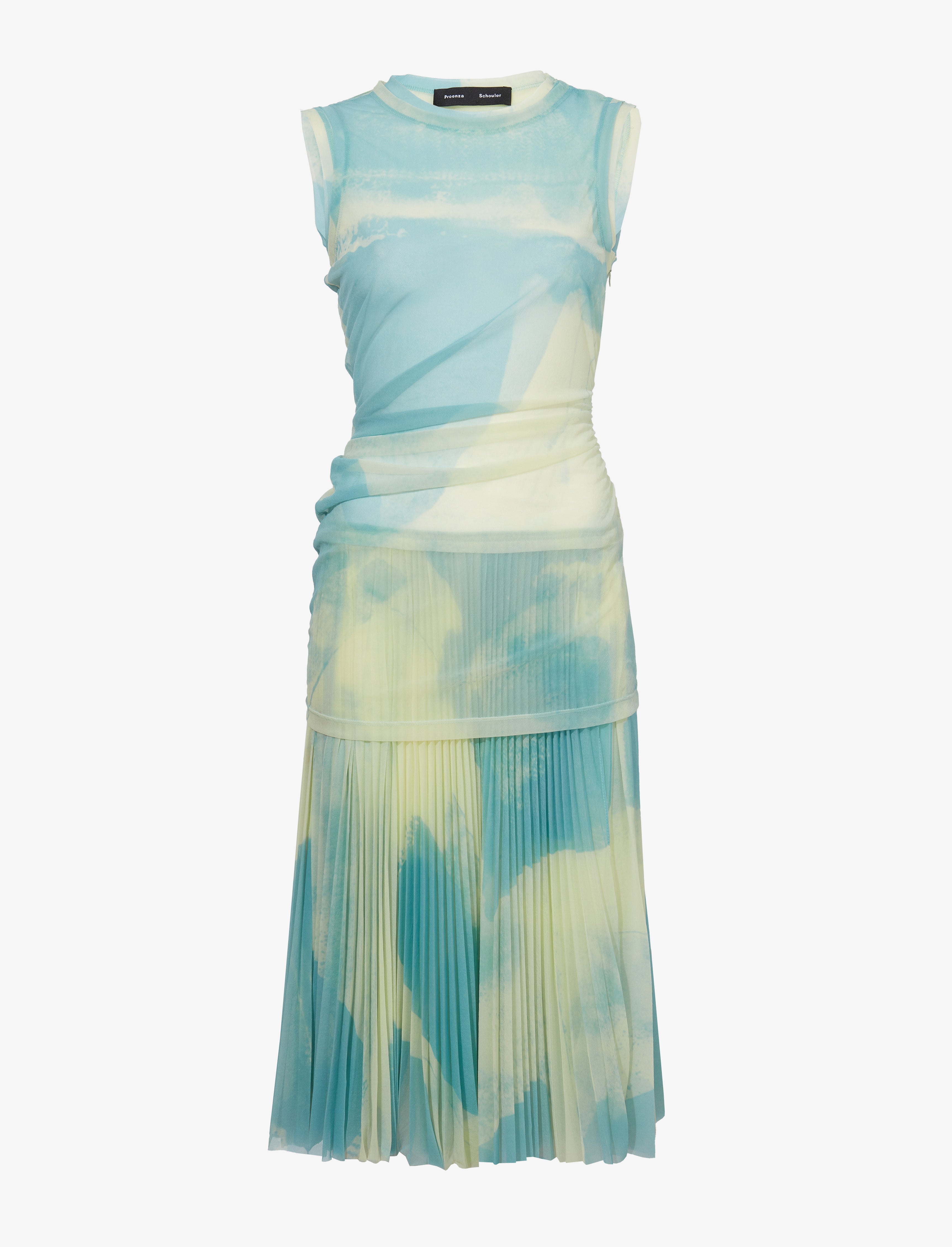 Proenza Schouler River Jersey Pleated Dress - Yellow