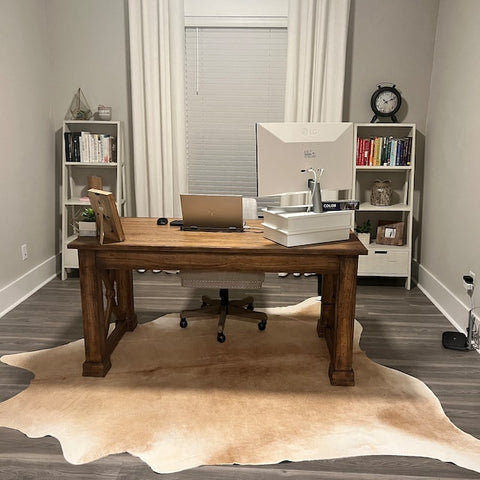 Enhance your home with luxurious cowhide rugs in USA. Experience the beauty and versatility of natural hide floor coverings.