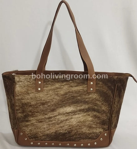 cowhide tote bag