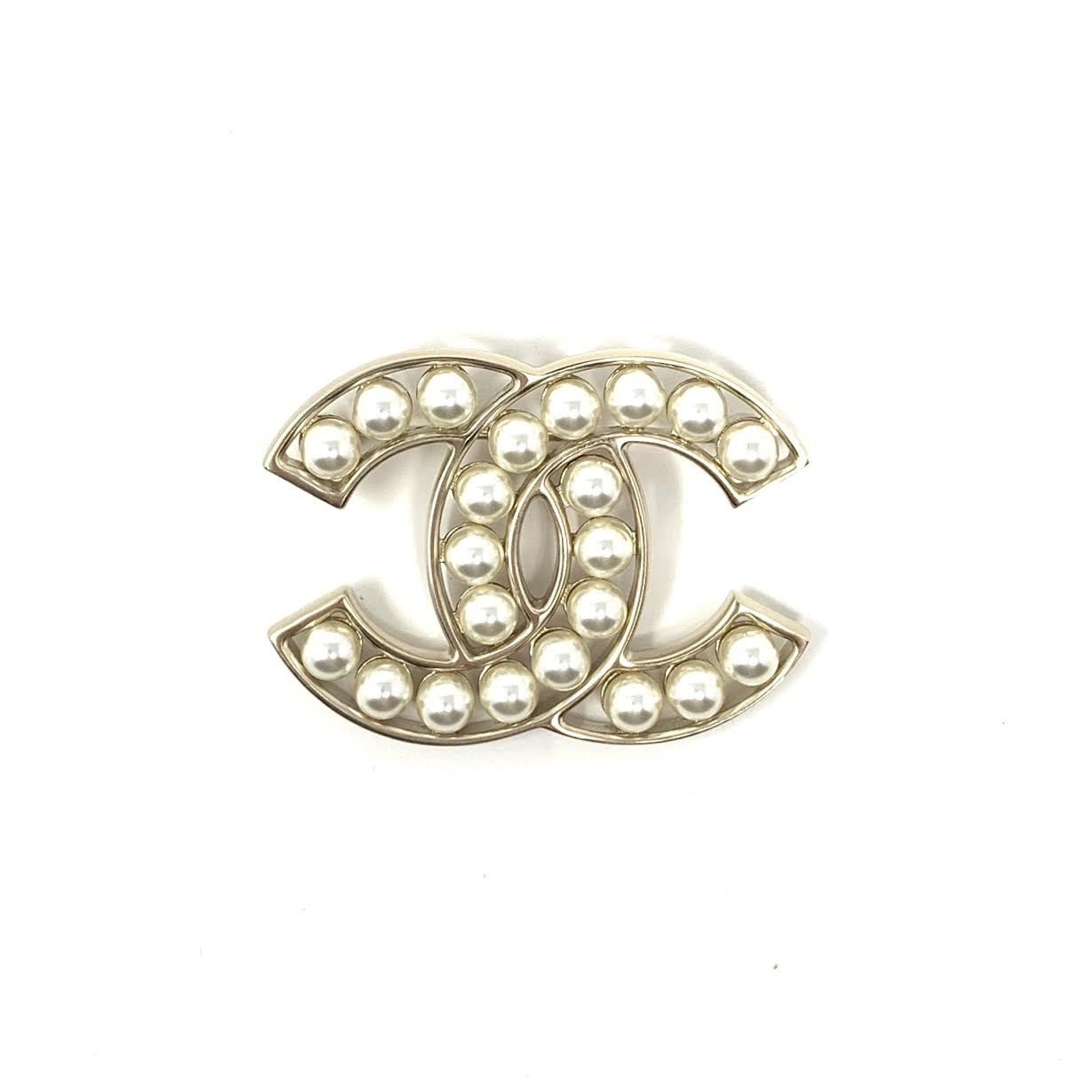 Chanel Pearl CC Brooch w/ Tags