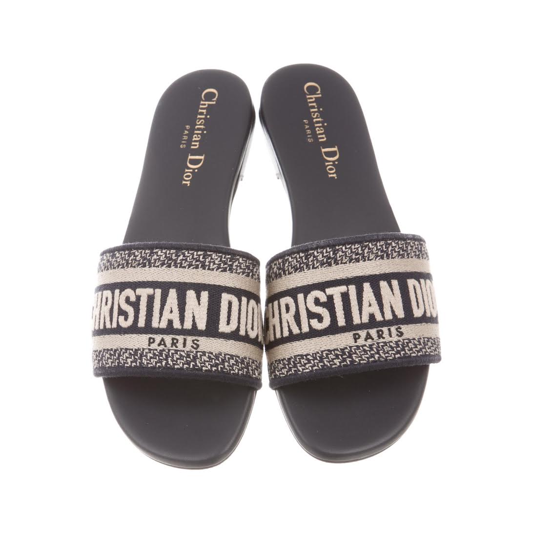 Christian Dior Logo Embroidered Sandals 