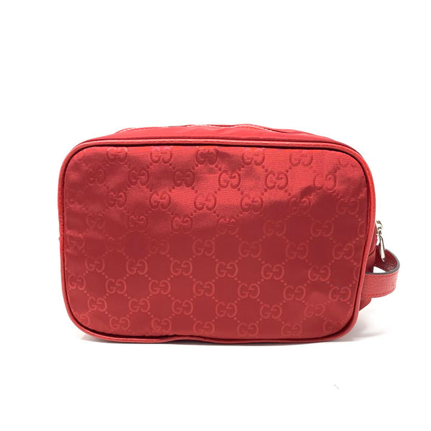 Gucci Red Nylon Toiletry Bag