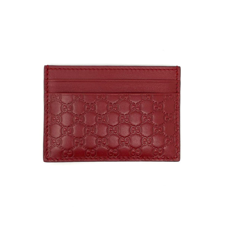 lomme lukker lidenskab Gucci Red Guccissima Card Holder w/ Tags