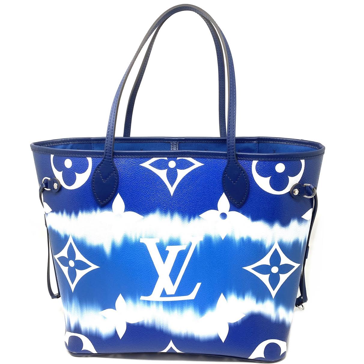 louis vuitton neverfull blue and white