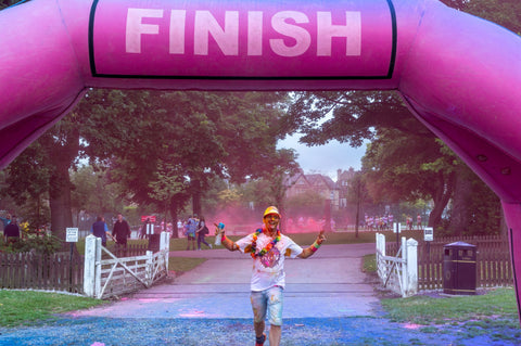 Colour run finish line