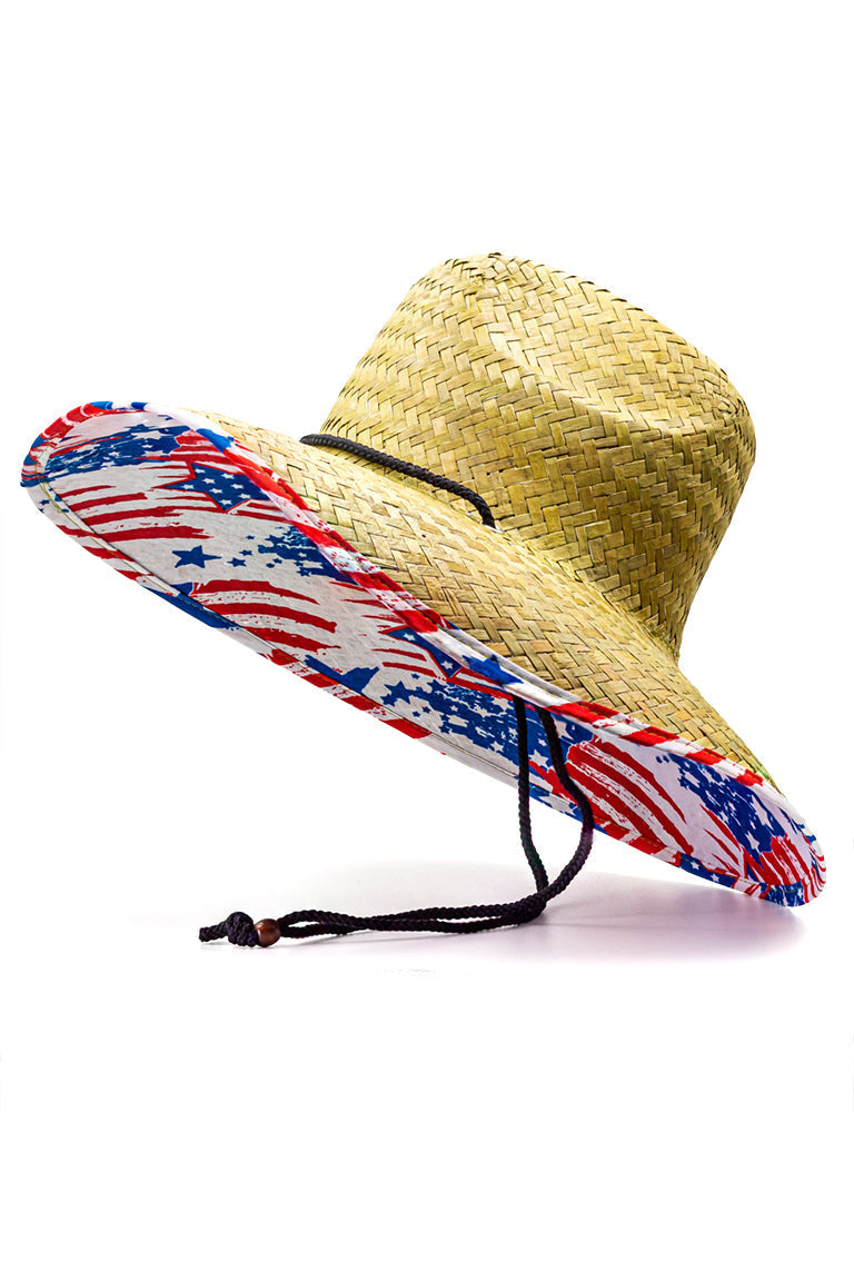 straw hat with fabric