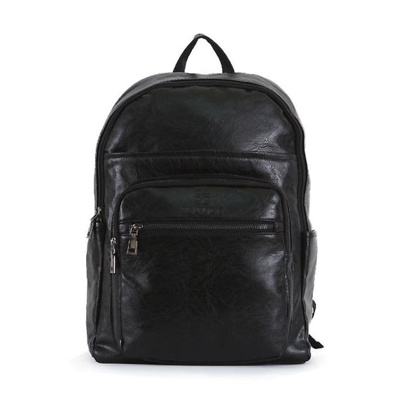 faux leather school backpack