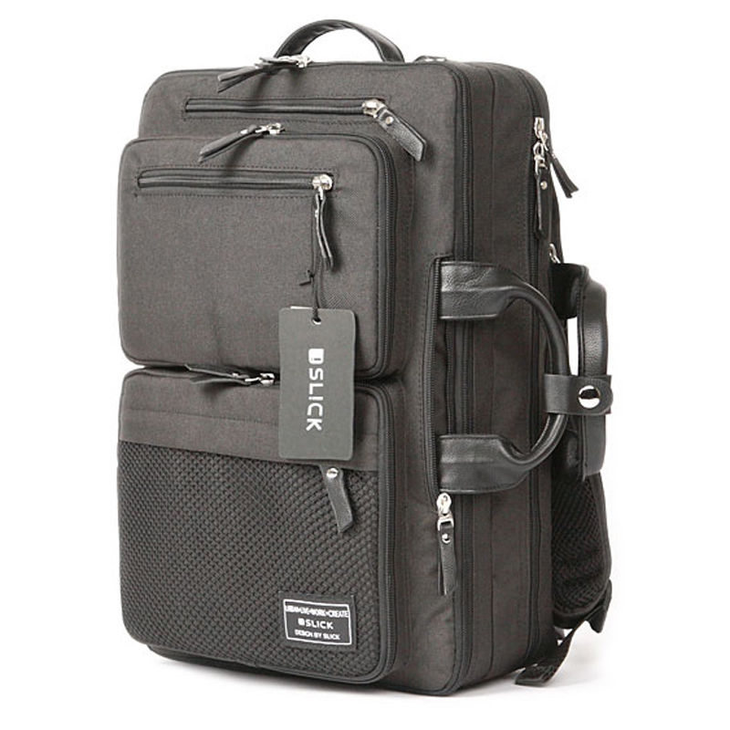 SLICK 3 Way Bag Mens Laptop Backpack College School Bag Shoulder Bag