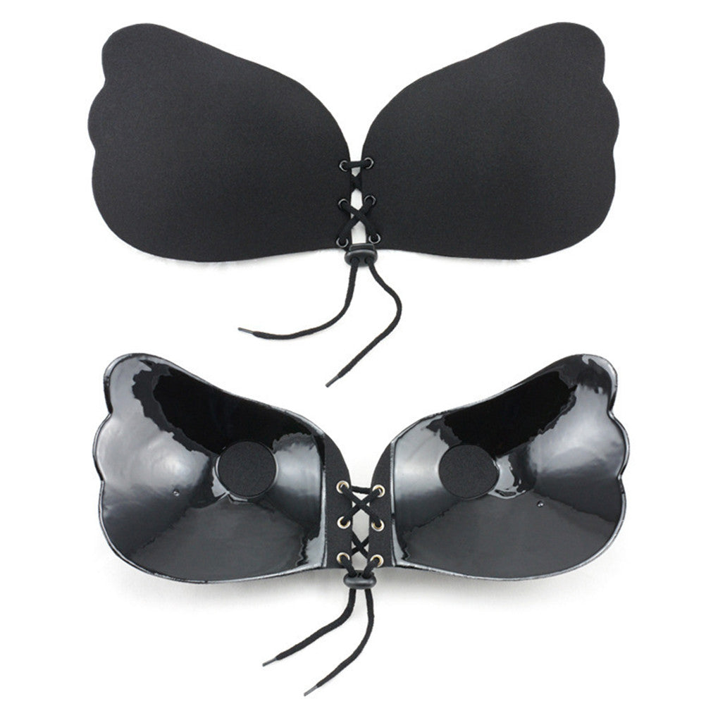 black adhesive bra