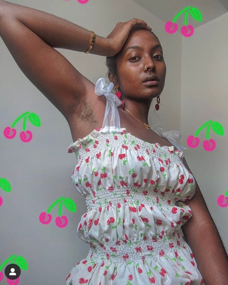 Sheerah selfie - Astrid cherry print mini dress