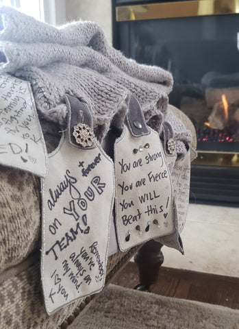 Big Hug Lap Blanket with message tags