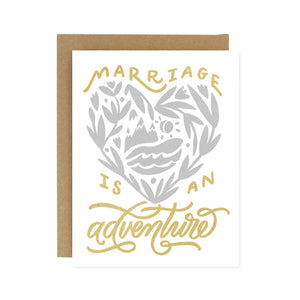 Marriage is An Adventure - Wedding Card