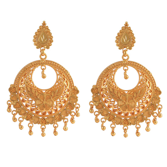 Medium size Gold Plated Hoops Earrings for women and girls