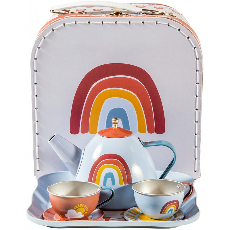 Toy Tableware | Little Dutch Tea Set in Rainbow Basket | La Romi