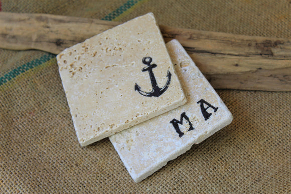 drink coasters with initials