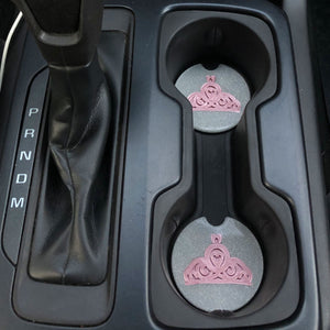 Princess Tiara Car Coasters - Set of 2
