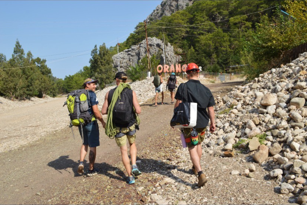 Hiking up to Climb near Kadir's Treehouses