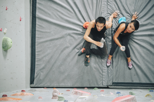 rock climbing gym mats