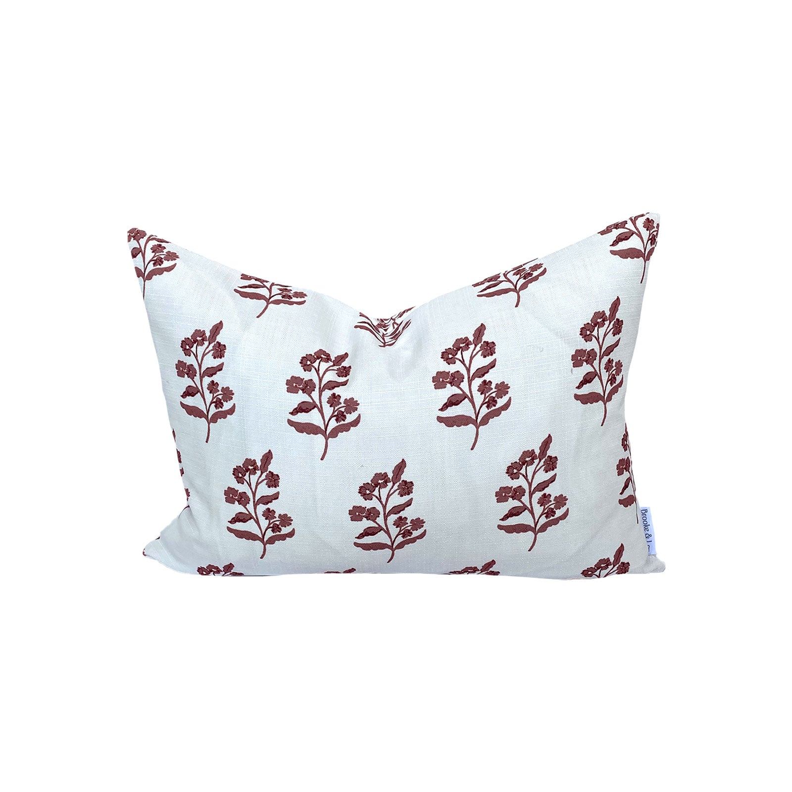 Frankie Floral Pillow in Ruby