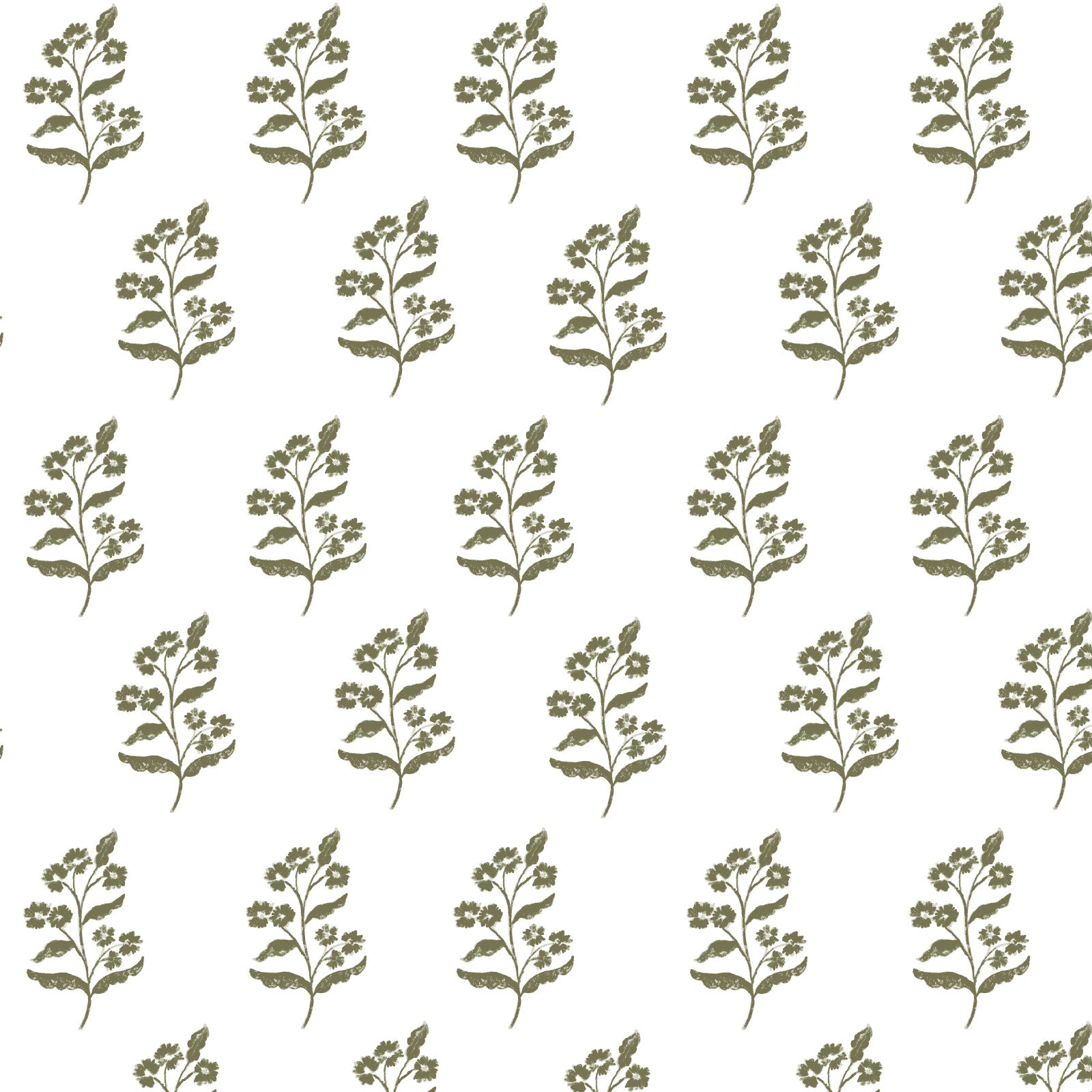 Frankie Floral Fabric in Olive