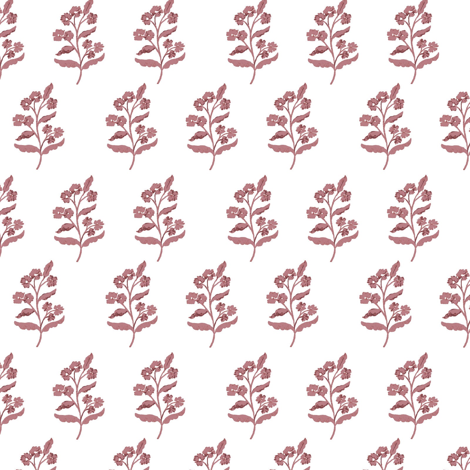 Frankie Floral Fabric in Ruby