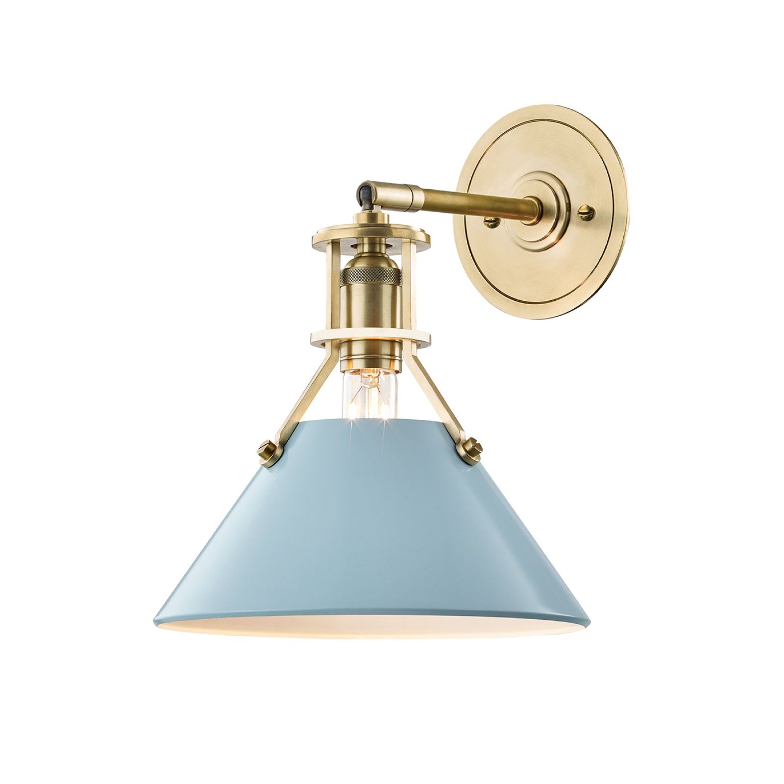 Charles Sconce in Blue and Brass