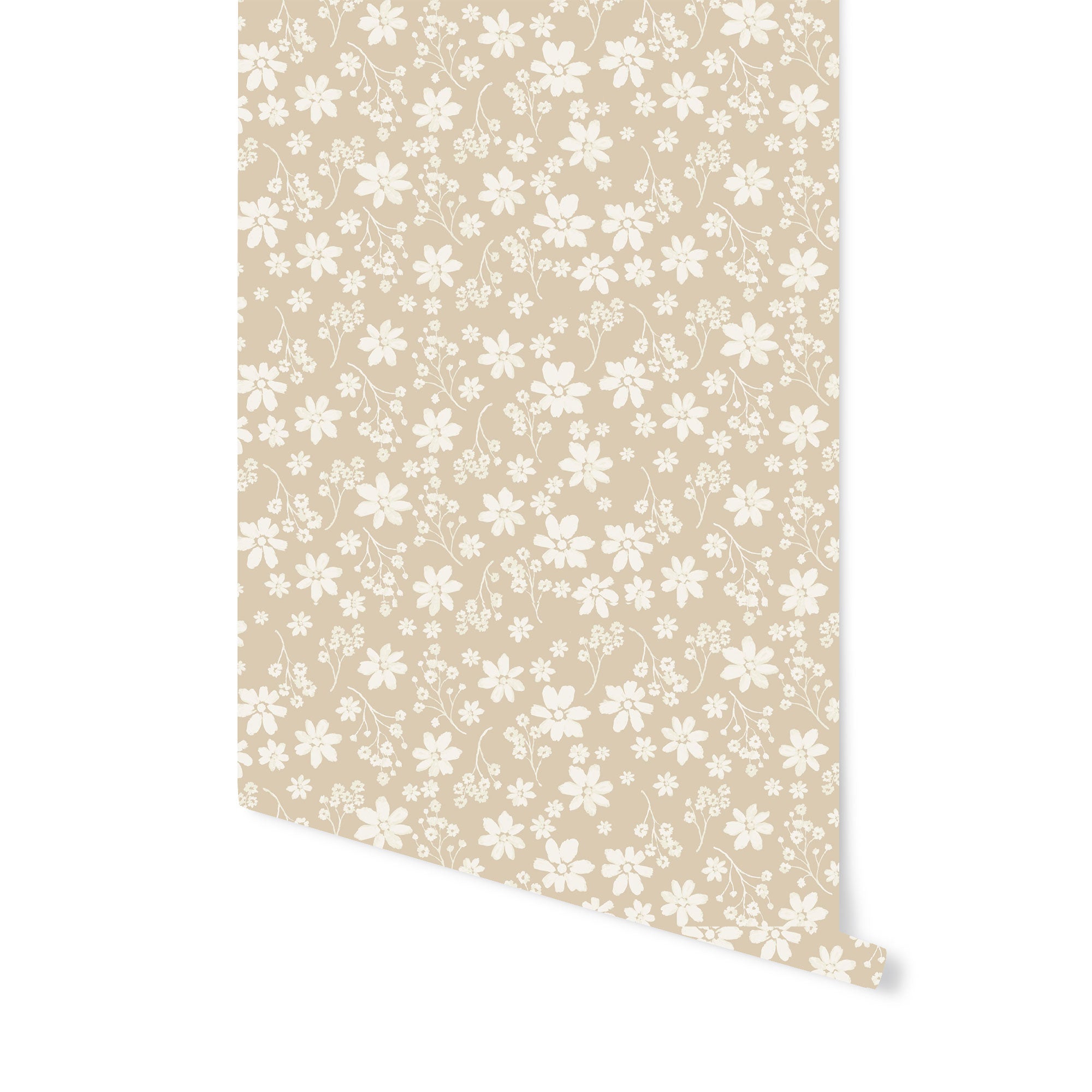 Zoe Floral Wallpaper in Natural