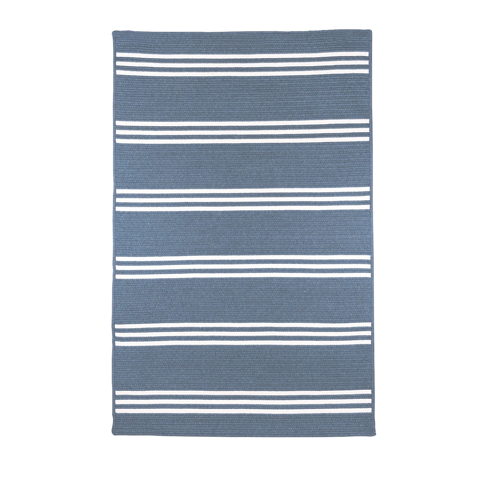 Sunbrella Stripe Rug - Bluebell