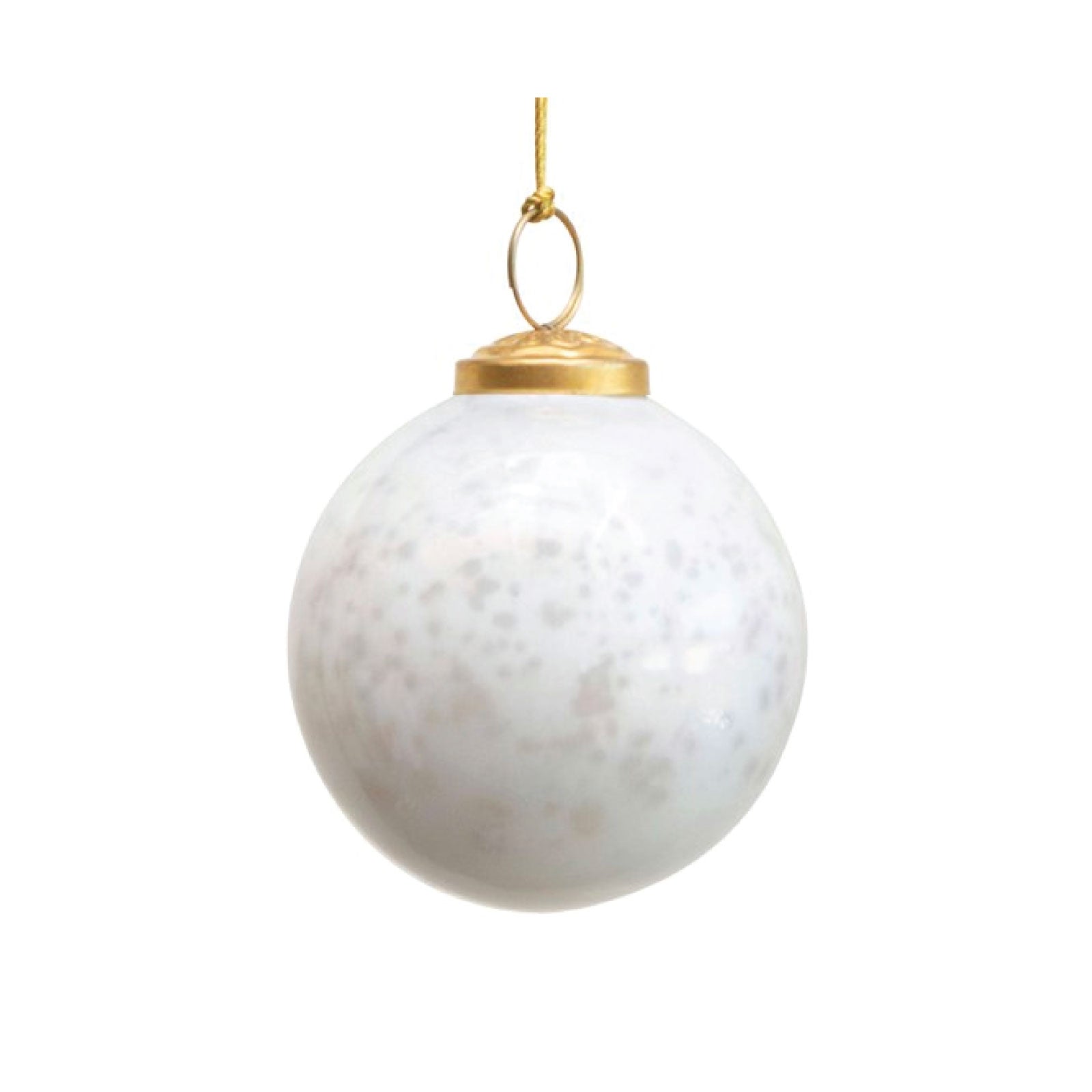 White mercury glass ornament, Brooke & Lou. #christmasornaments #holidaydecor