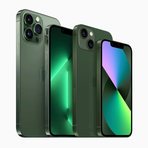 new iphone 13 and 13 pro in green