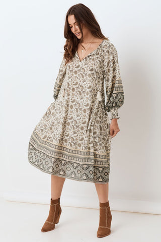 21新発 スペル Spell レディース ワンピース ワンピース ドレス Journey Boho Dress Ash 激安の Kweli Shop