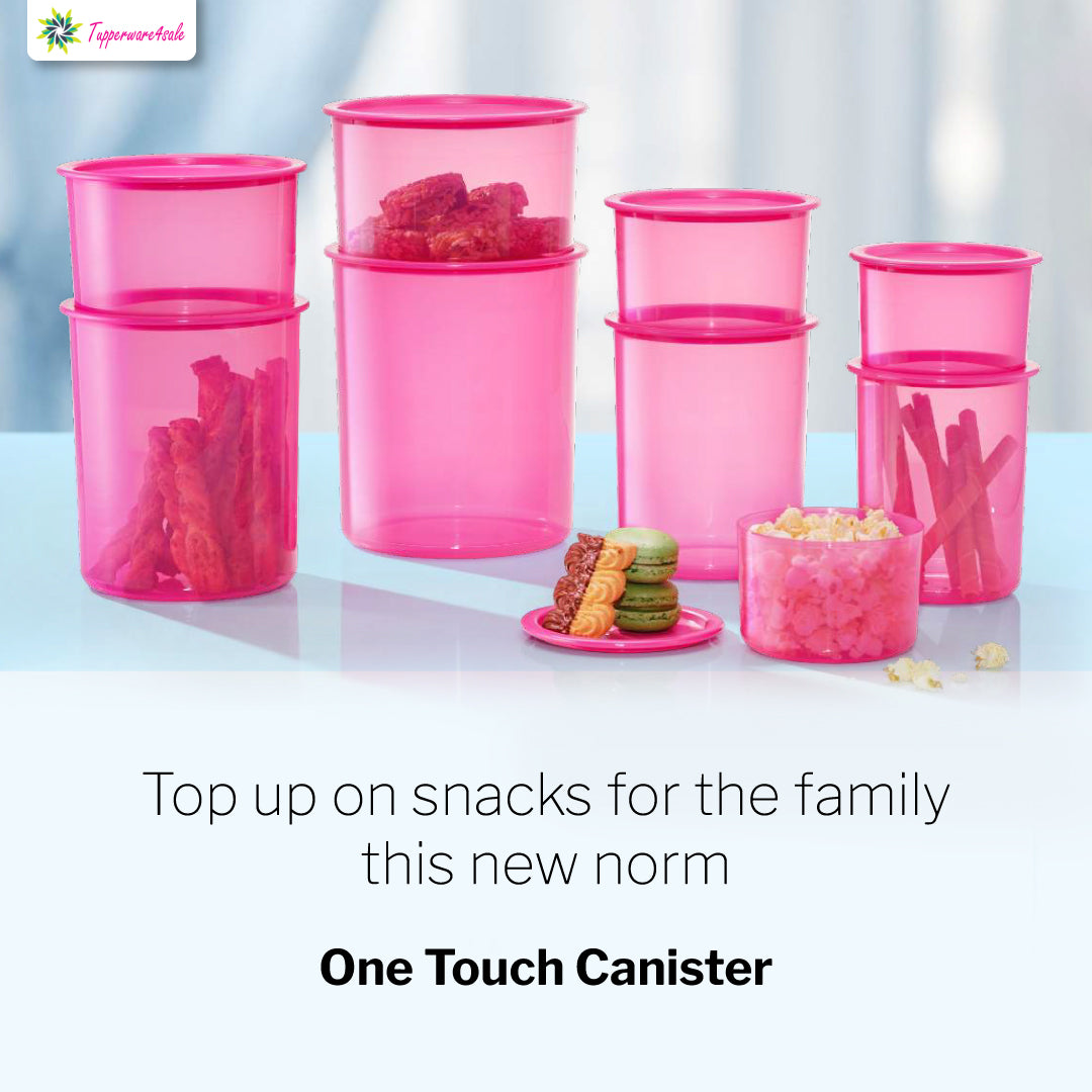 Tupperware One Touch Canister Medium Pink