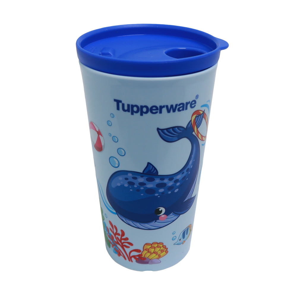 Tupperware Aqua Friends Tumbler / Kids Drinking Bottle - Blue