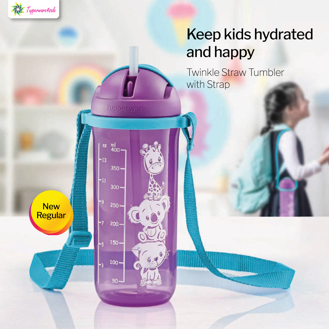 Tupperware Twinkle Straw Kids Tumbler 500ml - Purple