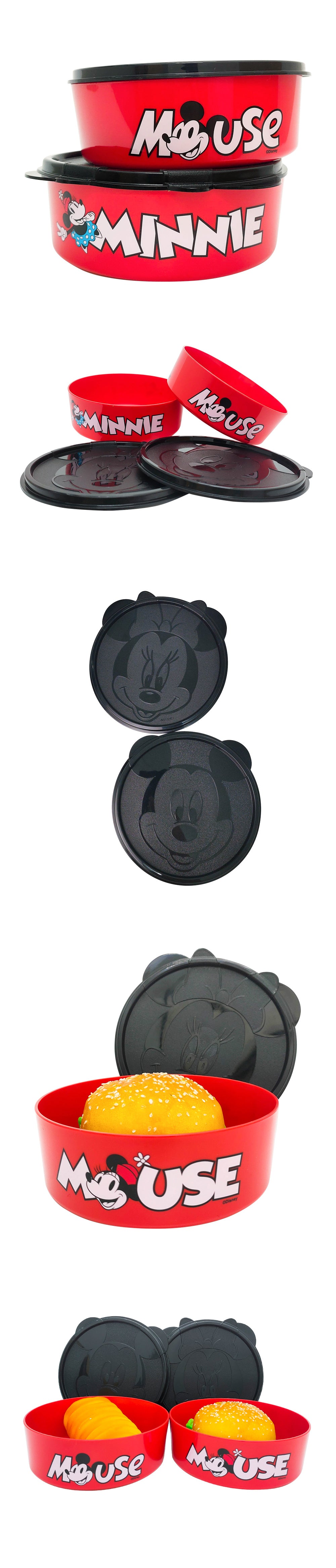 Mickey & Minnie Handy Bowl - Red