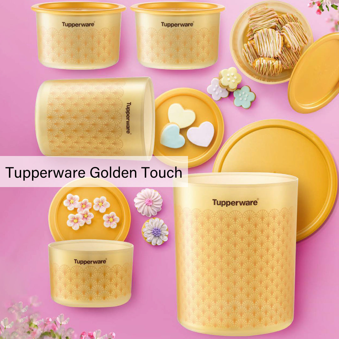 Tupperware Golden Touch Canister Junior 1.25L