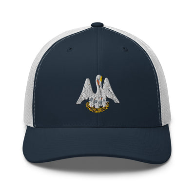 Louisiana  Curved Bill Snapback Trucker State Flag Hat