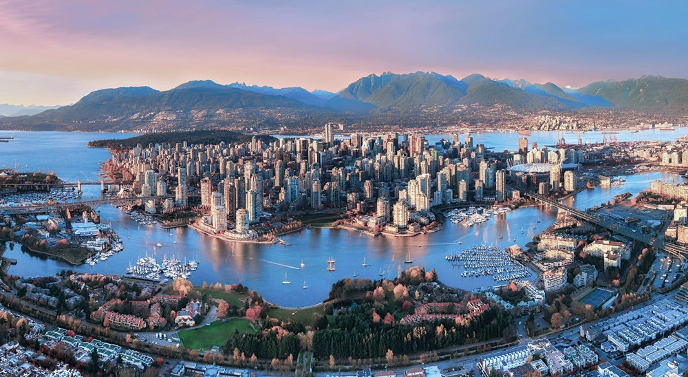 Vancouver BC Canada aerial shot