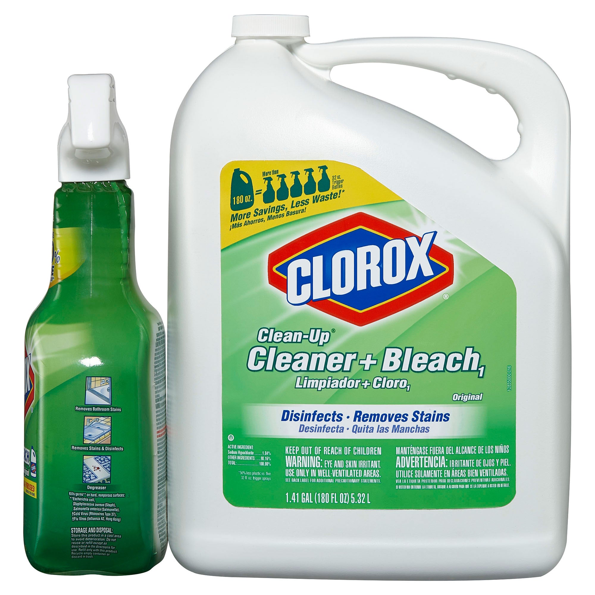 Clorox Clean Up Cleaner Bleach 32 Oz With 180 Oz Refill