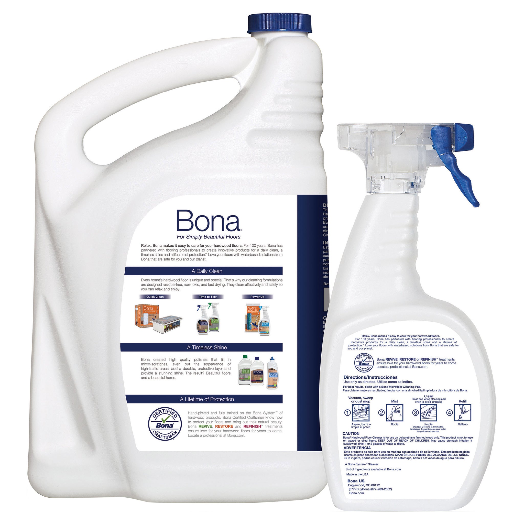 Bona Hardwood Floor Cleaner Original 32 Fl Oz 128 Fl Oz Ready