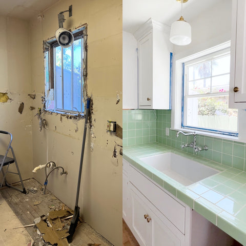 Before and After Kitchen Renovation Cottage and Sea