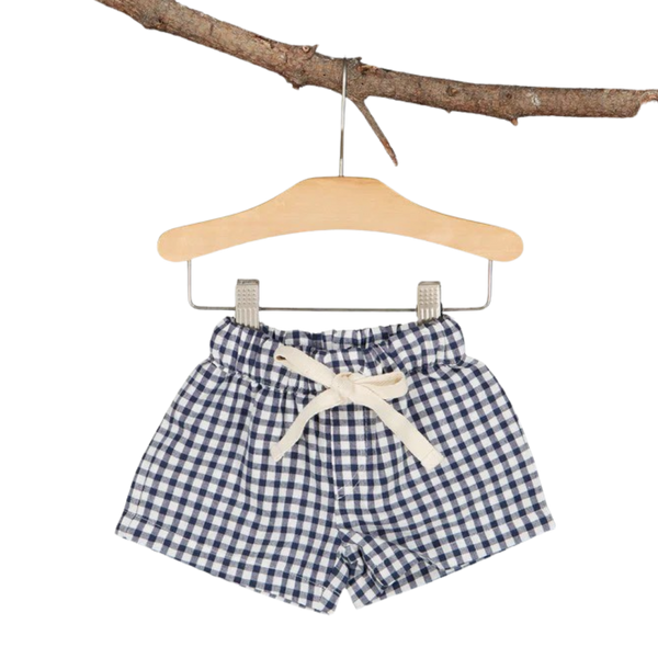 Summer Shorts - Navy Gingham