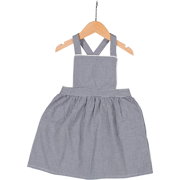 Tunic Dress  Navy Micro-Gingham