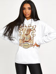 White Mischief Teddy Graphic Print Hoodie   Promise