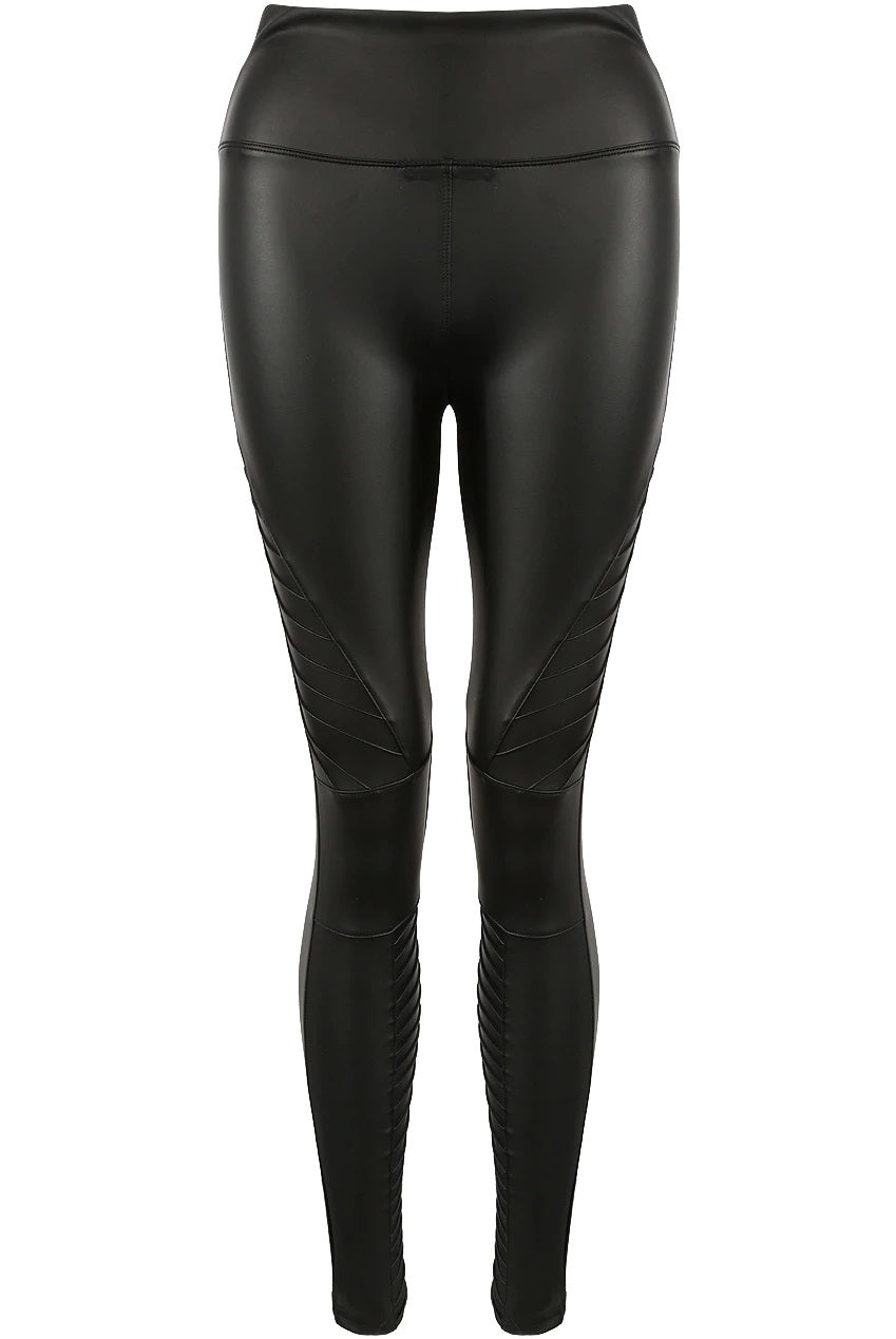 high waisted vinyl leggings