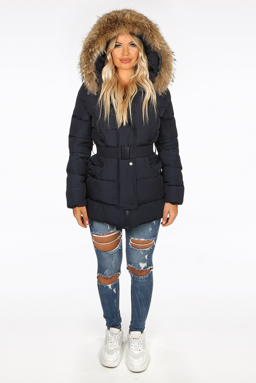 zara navy blue puffer jacket