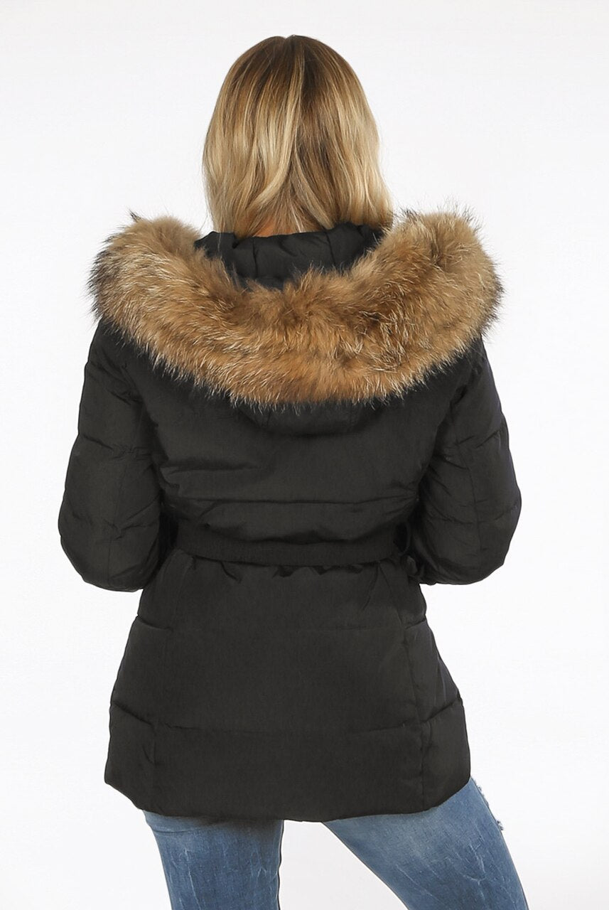 zara fur hooded jacket